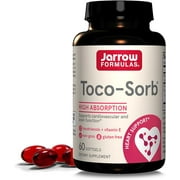 Jarrow Formulas Toco-Sorb - 60 Softgels - Cardiovascular Health & Brain Function Support - High Absorption Formula - Mixed Tocotrienols & Vitamin E Supplement - Up to 60 Servings