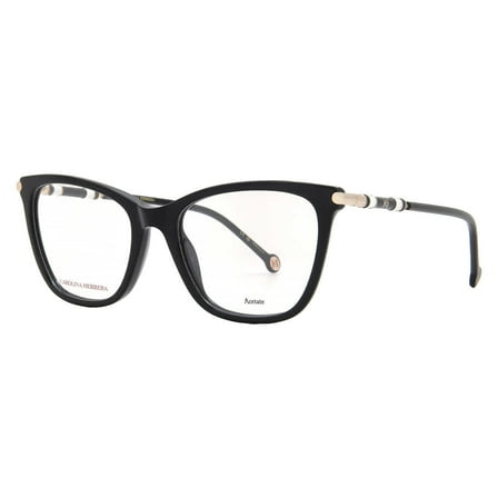 Carolina Herrera Women Eyeglasses CH0028 0807 Cat Eye Black 53-18-145