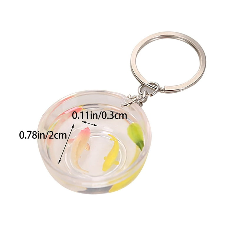 Wiueurtly Home Decor Transparent Goldfish Bowl Keychain Fish Bowl Color Fish Jewelry Pendant, Women's, Size: One Size