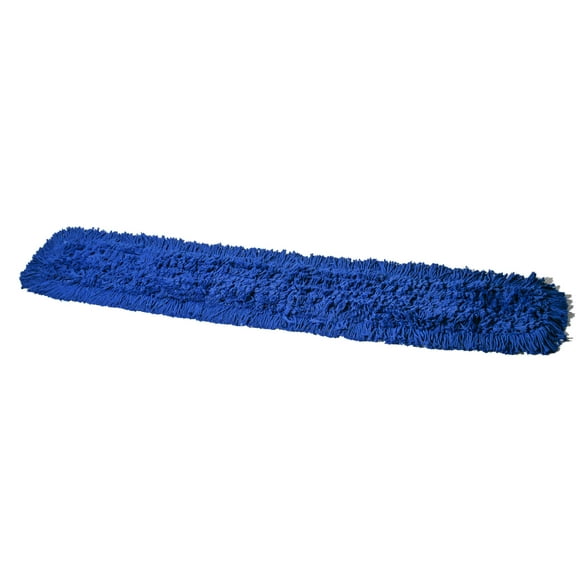 Tidy Tools Tête de Rechange pour Balai à Poussière Commercial - 48 X 5 Po. Tête de Balai Réutilisable en Coton Nylon - Recharge de Balai à Poussière Industriel pour Nettoyage de Sol et Fournitures de Entretien, Bleu