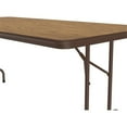 thumbnail image 3 of Correll 36"W x 96"D Melamine Top Folding Table in Medium Oak, 3 of 6