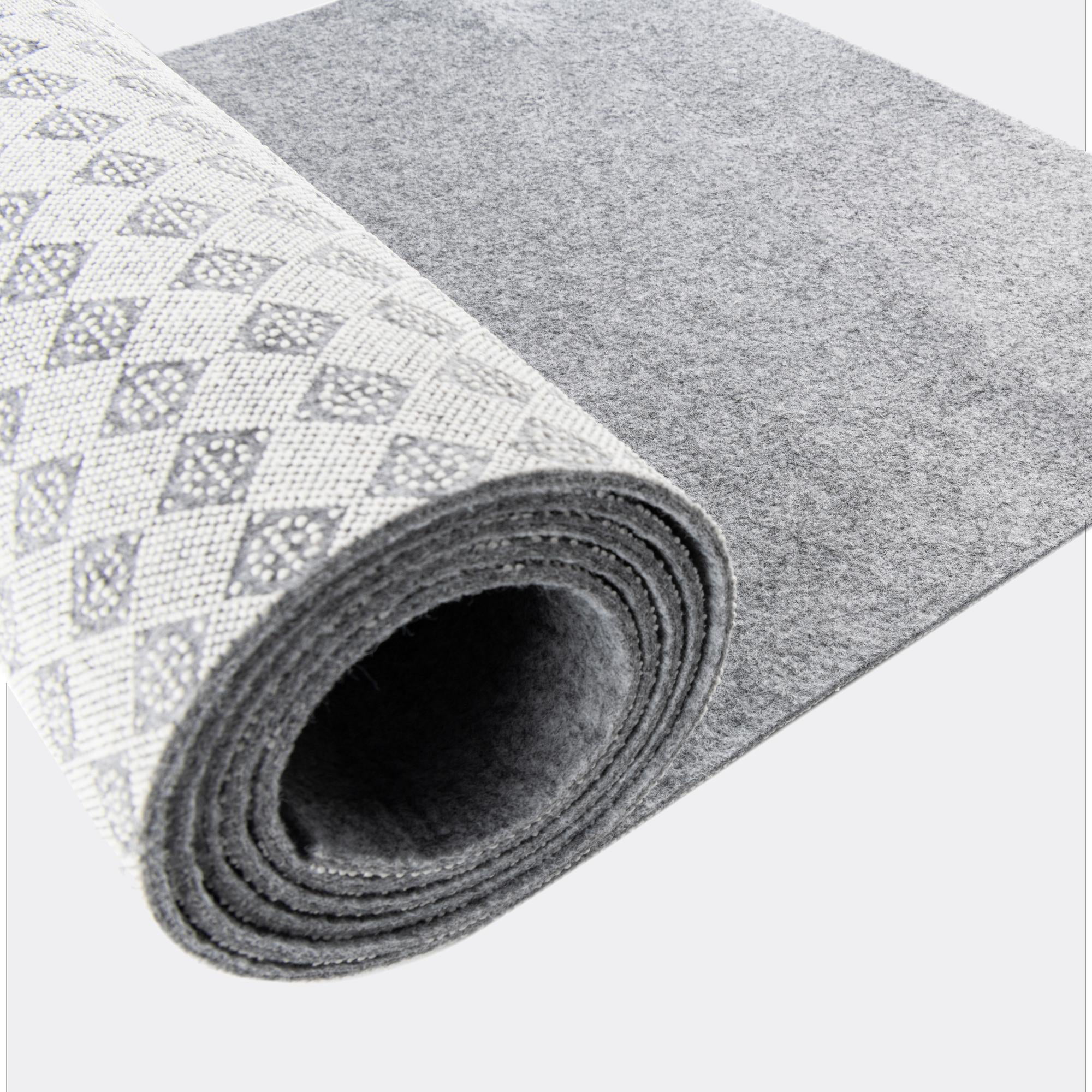 0.025 inch Thick Rug Pad Non-Slip Grip Reduce Noise Carpet Mat for Hardwood Floor, Size: 6 x 12, Gray