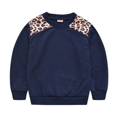

Jamicy Kids Long Sleeve Tops Clearance Slaes Little Boys Girls Sweatshirt Plain Crew Neck Pullover Soft Casual Spring Autumn