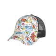 thumbnail image 6 of Lsque Summer Stamp Printed Trucker Hat - Baseball Cap for Men Women - Breathable Mesh Side, Adjustable Fit - for Casual Wear, 6 of 7