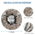 thumbnail image 3 of Shower Caps,Cute Hedgehog Mushroom Leaves Pattern Waterproof Shower Cap for Women 4 Pieces,Double Reusable Hair Cover for Shower PEVA Elastic Stretch Hem, 3 of 7