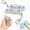 (Starfish+heart)transparent, variant on 2 Pack Keyboard Fidget Keychain with Colorful LED Lights, 4-in-1 Stress Clicker Toy, Keyboard Button for Anxiety Relief,Decompression Toy for Adults ((Black+White) Transparent)