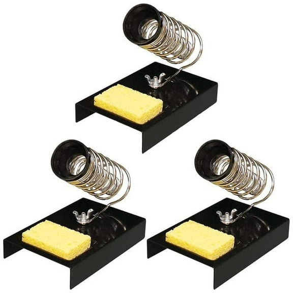3 Pack Soldering Iron Holder / Soldering Iron Stand with Tip Cleaning Sponge