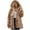 Khaki, variant on Qertyioot Women's Casual Faux Fur Coat Women Winter Warm Warm Jacket Long Sleeve Hooded Outerwear