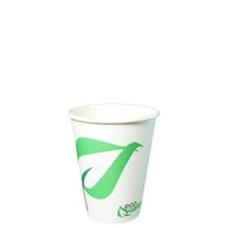[50 Pack] 10 oz Compostable Paper Cups - Biodegradable Disposable White Paper Coffee Cups PLA Lined - Eco-friendly Hot and Cold Drinking Cups for Travel, Picnic, Party and Events
