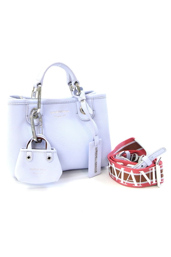 Pre-Owned Emporio Armani MYEA Deer Print Handbag Y3D176 Leather Shoulder Bag with Stripes for...