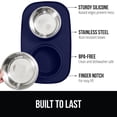 thumbnail image 2 of Cuencos para mascotas Gorilla Grip, 100% impermeables, de silicona sin BPA, 2 of 9