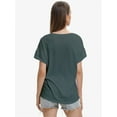 thumbnail image 4 of Women's Short Sleeve V-Neck Shirts Loose Casual Tee T-Shirt, 4 of 6