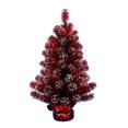 thumbnail image 1 of Vickerman G190324 2 ft. x 16 in. Dark Red Tinsel Tree with 75 PVC Glittered Tips, 1 of 3