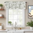 thumbnail image 2 of Boho Sage Green Floral Kitchen Curtain Valances for Windows Farmhouse Short Curtains, Vintage Farmhouse Paisley Plant Rod Pocket Valance Curtain for Bedroom Cafe Living Room, 2 of 8