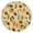 Colorful Mushroom Berry, variant on Brown Mushroom Plant Black Pattern Round Fitted Tablecloth with Elastic Edge,Dining Table Cover Waterproof,Outdoor Round Tablecloth for Camping,Dining,Indoor and Outdoor
