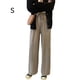 thumbnail image 4 of Qarigey Pantalones Mujer Pantalón Largo Pierna Ancha Pantalón Casual Mujer Cintura Alta Prendas para la parte inferior del cuerpo Albaricoque S, 4 of 8
