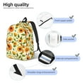 thumbnail image 3 of Disketp Sunflowers And Butterflies print Canvas Backpack Lightweight Travel Daypack Student Rucksack Laptop Backpack-, 3 of 5
