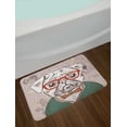 thumbnail image 2 of Dog Bath Mat, Vintage Illustration of Old Hipster Pug Dog with Red Glasses and Bow Master of Professor, Non-Slip Plush Mat Bathroom Kitchen Laundry Room Decor, 29.5 X 17.5 Inches, Multi, Ambesonne, 2 of 2