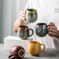 thumbnail image 2 of Ceramic Coffee Melon Mug Reactive glaze 480ml lfor home and office (Yellow), 2 of 3