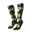 thumbnail image 2 of Vsdgher Print Thigh High Socks Extra Long Stretchy Sock Women Over Knee High Opaque Stocking Daily Wear, 2 of 5