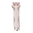 thumbnail image 2 of Largo Lindo Almohada de peluche diseño de gato, Juguete Muñeca cojín Regalos Gris 50cm Zulema Gato almohada peluche juguetes, 2 of 8