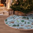 thumbnail image 5 of Balery Camping Caravan Printed Christmas Tree Skirt , Merry Christmas Party Christmas Tree Decoration,Adjustable Tree Skirt-30", 5 of 6