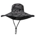 thumbnail image 2 of Sombrero de sol Camuflaje al aire libre Boonie Hat Ala ancha Transpirable Caza Pesca Safari Sombrero Abody Sombrero de sol, 2 of 7