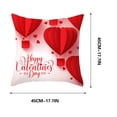 thumbnail image 3 of Harpi Decorative Throw Pillow Covers Clearance Valentine's Day Pillow Covers 18x18 Inch Peach-Skin-Like Cloth Pillowcase Valentine's Day Decor for Sofa Couch, 3 of 5