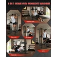 thumbnail image 3 of Multi-Functional Free Standing Pull Up Bar Power Tower – 450 lbs Capacity Adjustable Dip Station – for Home Gym, Pull Ups, Dips, Leg Raises, 3 of 8