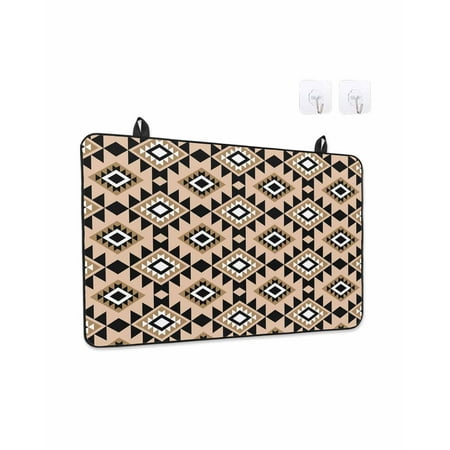 Stove Top Covers for Electric Stove 36x21 Inches Brown Southwest Heat Insulation Fireproof Glass Cooktop Protector Boho Aztec Abstract Geometric Art Countertop Stovetop Cover for Kitchen