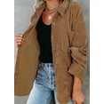 thumbnail image 5 of Uhndy Womens Corduroy Shirts Casual Long Sleeve Button Down Blouses Oversized Jacket Tops-LQ, 5 of 5