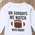 thumbnail image 5 of VIKING GLORY Newborn Baby Boy Girl Long Sleeve Jumpsuit Bodysuit Football Letter Print Romper, 5 of 5