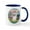 White/Navy Inside, variant on CafePress - Cloud Angel With Lilly Mug - 11 oz Ceramic Mug - Novelty Coffee Tea Cup