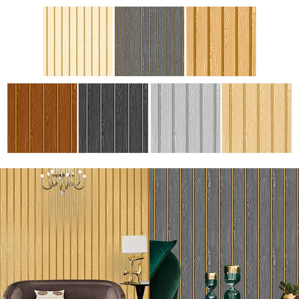 0.53*9.5M Modern Chinese 3D Imitation Wood Grain Wallpaper Decoration Wallpaper