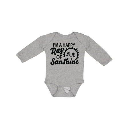 

Inktastic Im a Happy Ray of Sunshine with Happy Sun Boys or Girls Long Sleeve Baby Bodysuit
