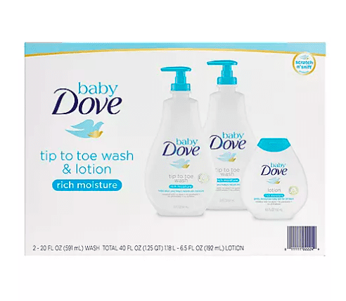 Baby Dove Wash and Lotion (2 - 20 fl. oz. & 1 - 6.5 fl. oz.)
