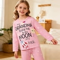 thumbnail image 4 of CAIVO Child Girls Casual Letter Print Outfit Sets O-Neck Long Sleeve T-Shirts Tops And Pants Soft Playwear Toddler Kids Two Piece Versatile Clothes Sets, 4 of 5
