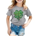 thumbnail image 4 of YM St. Patrick's Day Shirt for Kids St. Patrick's Shirts Tee Crewneck Tops Shamrock Four Leaf Clover Pride Proud Irish Youth Kids T Shirt Shirts for Teens Girls 14/16 Girls Clothes, 4 of 4