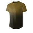 thumbnail image 4 of UVEASISHA Short Sleeve Tshirts Shirts for Men Tie Dye T Shirt Striped Color Block Shirt Round Neck Tee Shirt Graphic Fashion Top 2024 Khaki XXXXL, 4 of 4