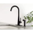 thumbnail image 4 of Moen 7870BL Sleek One-Handle High Arc Kitchen Faucet with Side Spray, Black Matte, 4 of 4