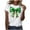 White1, variant on biudgviw St Patricks Day Women Short Sleeve Crewneck T-Shirt Fashion Casual Printed Graphic Tee Tops Festival Outfits