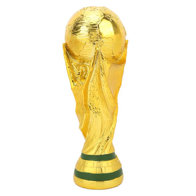 Réplica del trofeo de fútbol mundial, modelo de copa de premio de fútbol de resina sólida, recuerdos para fanáticos del fútbol, 2022
