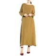 thumbnail image 1 of Erwazi Robe Tunique d'Automne pour Femmes Décontractée Ample à Manches Longues Col Rond Fluide Robes Longues Maxi, 1 of 2
