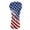 American Flag, variant on Yuyamidu Eagle American Flag Golf Club Head Cover PU Leather Golf Head Covers for Hybrid Fairway Driver, Waterproof