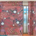 thumbnail image 2 of FREEAMG Merry Christmas Skating Girl Sheer Window Curtain Panel Drape 55x78 Inch for Living Room Bedroom Kids Room 2 Piece, 2 of 4