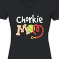 thumbnail image 4 of Inktastic Chorkie Mom Chihuahua Yorkie Women's V-Neck T-Shirt, 4 of 5