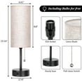 thumbnail image 2 of Table Lamps Set of 2 Bedside Lamp with AC Outlet AVV Small Nightstand Lamps for Bedroom Living Room Kid Room Dorm Office Black, 2 of 7