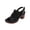 Black, variant on Women's Chunky Heel Sandals Peep Toe Dressy Mid Heeled Sandal Summer Comforty Casual Shoes for Daily Wear Navy 7.5(40)