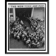 Historic Framed Print, Shakeup at Pier 92, N.Y.C., North River and 52nd St..World-Telegram photo by Al Ravenna., 17-7/8" x 21-7/8"