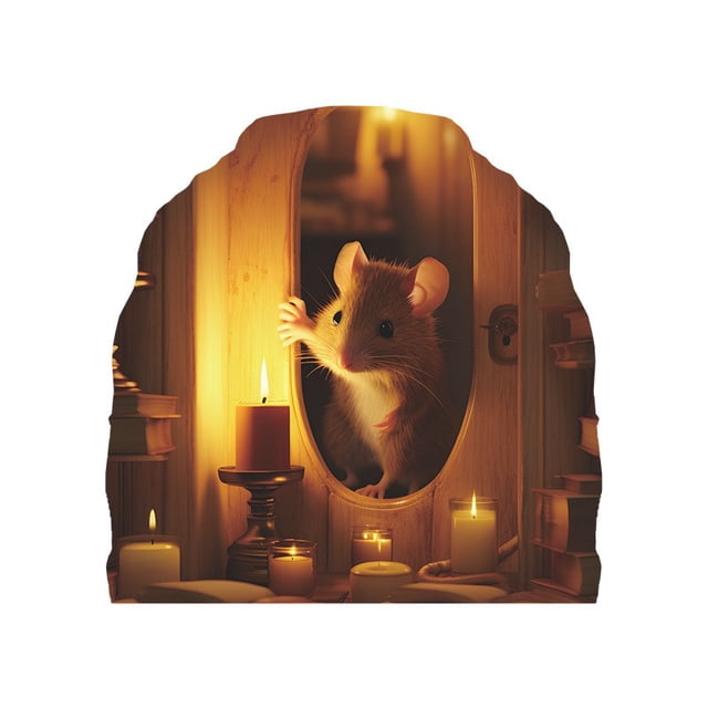 White Wall Decor Mouse Hole 3D Wall Stickers, Pegatinas de Pared Del Ratón, Pegatinas de Pared Hechas a Mano, Pegatinas de Pared Del Ratón, Pinturas Murales, Decoraciones de Pared Del Hogar